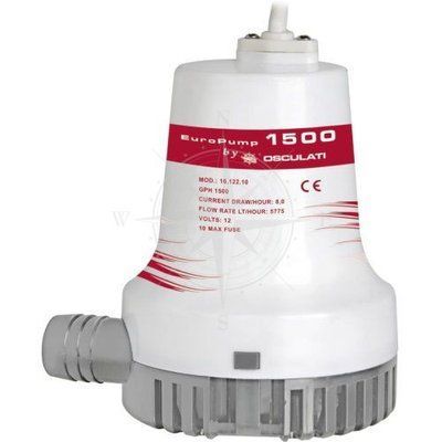 Помпа трюмная, погружная Europump II 1500, 12 В, 95 л/мин, Osculati. 16.122.10 фото
