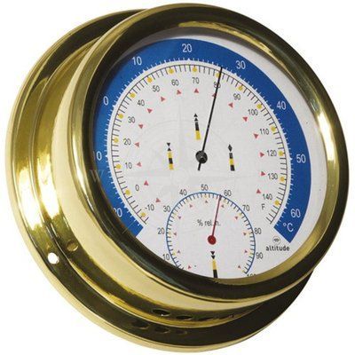 Термометр/гигрометр Altitude, серия Cardinal, 130 мм, латунь, Delite. 2400.V фото
