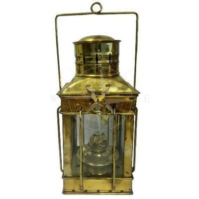 Лампа подвесная, керосиновая, 260 мм, латунь, прозрачное стекло, Azur Marine. LAMP009 фото