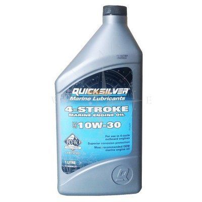 Масло для 4-тактных моторов Quicksilver 10W-30 минеральное, 1 литр 8M0086220 фото