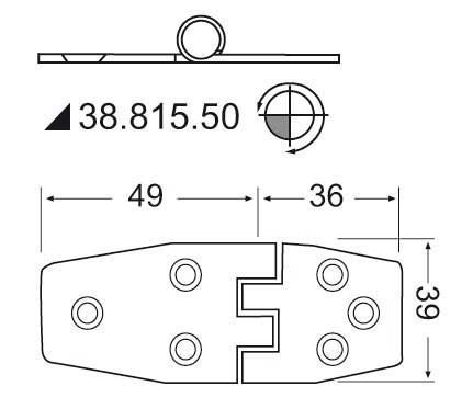Завіса 85x39мм 38.815.50 10944 38.815.50 фото