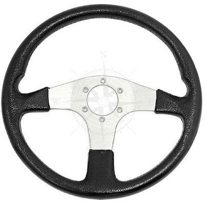 Руль Ultraflex Corsica B/S, 350 мм, чёрный/алюминий, Osculati. 45.383.30 фото