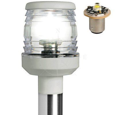 Огонь круговой, съёмный, мачта Advance 600 мм, LED, 12/24 В, 1,7 Вт, пластик, белый, Osculati. 11.164.12 фото